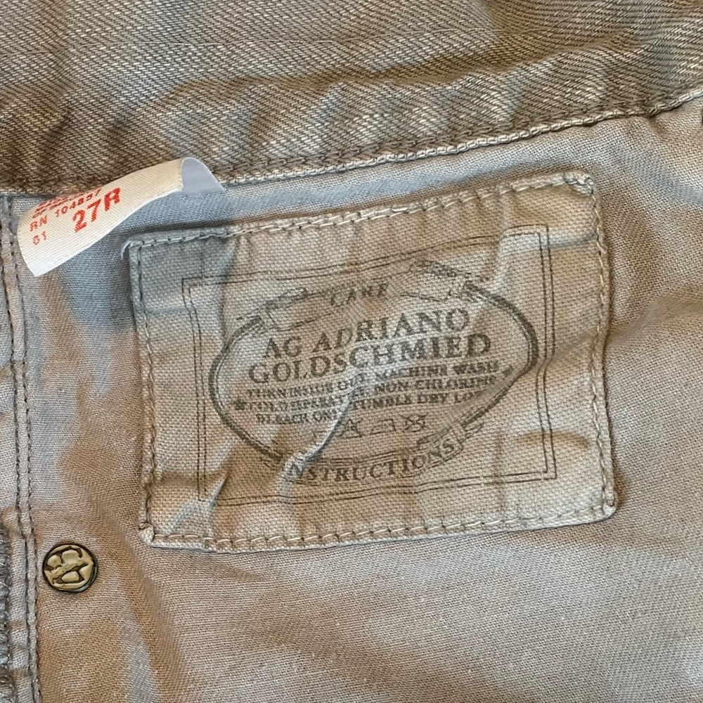🏝️Big $10 Sale! AG Adriano Goldschmidt Ex-Boyfriend Jean Cut-Offs - Gray Denim - Picture 6 of 7